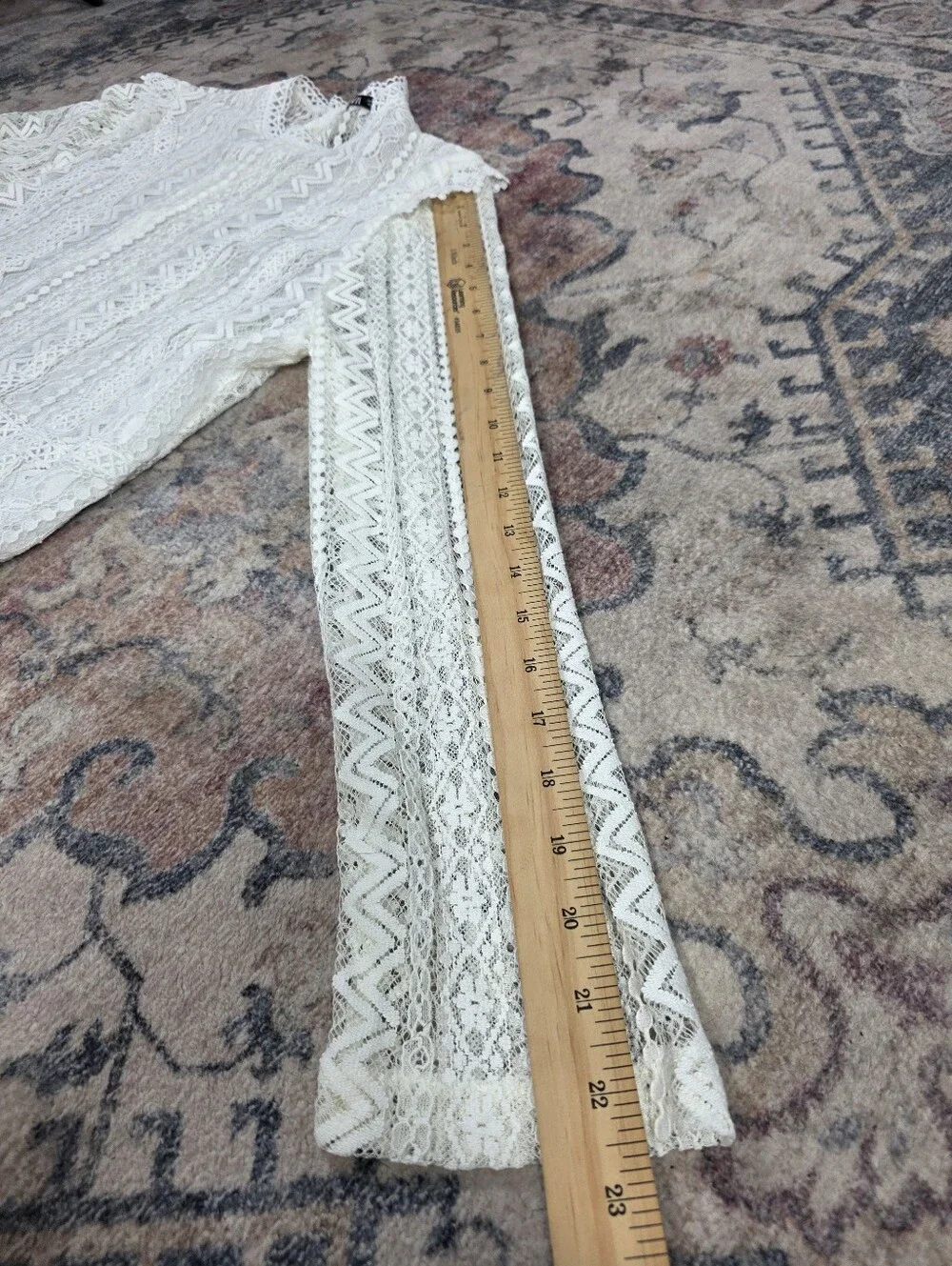 ZARA White Lace Top L Lined Romantic Victorian Cottagecore NWOT Coquette Fairy